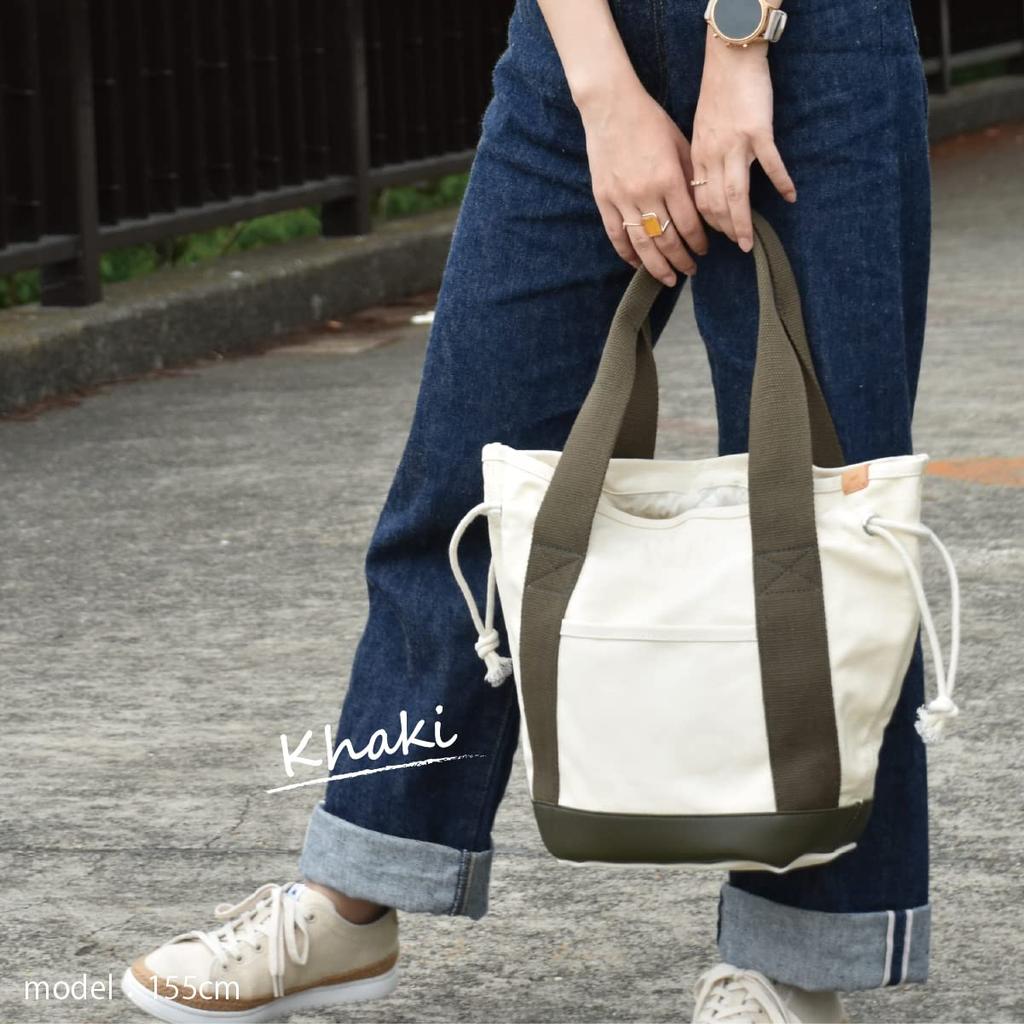 Dot and Stripe Monopia Tote Bag DS-17012 Women's Khaki