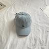 New Korean-style embroidered little fox cotton baseball cap for men and women, wide brim, face-slimming duckbill cap, sun-shading and trendy