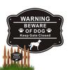 Beware of Dog Sign Warning Metal Sign for Fence Keep Gate Closed Sign Private Property No Trespassing Aluminum 8x10 Inches