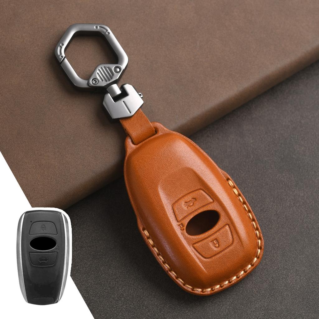 Genuine Leather Protector for Subaru Brz Xv Sv Forester Legacy Outback Crosstrek Impreza Wrx Key Case Cover Fob