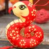 Chinese Style Snake Plush Doll Year of The Snake Mascot Toy Cute Zodiac Stuffed Animal Realistic Doll