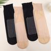 1/5Pairs Anti-slip Ultra-thin Socks Women Spring Summer Transparent Crystal Invisible Elastic Breathable Mid-tube Silk Stockings