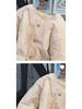 Women's Pink Fleece-Lined Cotton Coat - 2025 Autumn/Winter Fashionable Student Commuting Padded Jacket