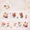 Die-cut Tape Flower Field Series Light Retro Flower Planner Phone Case Decorative.