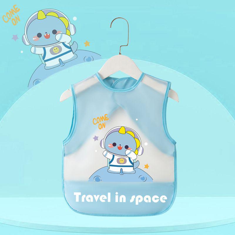 Wasser- und fleckenabweisendes, wendbares Langarm-Baby-Lätzchen zum Essen.