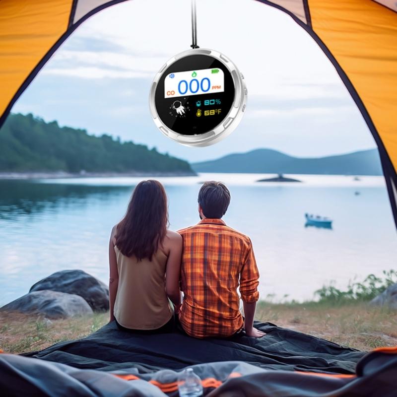 Intelligent Carbon Monoxide Tester Customizable Warning Level Visual Audible Alarms Portable Design For Multiple Environment