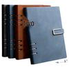 A5 Leather Loose-Leaf Notebook with Removable Cover & Magnetic Buckle