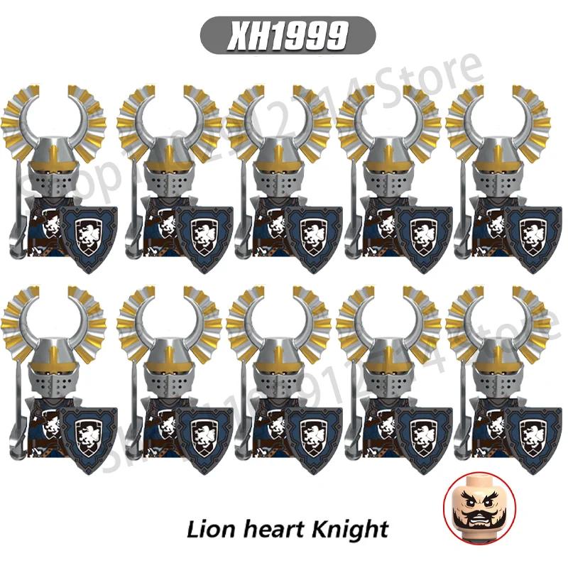 10Pcs/Set Historical Medieval Sparta Heroes Crusader Roman Soldiers Building Blocks Military Action Figures Bricks Toys For Kids