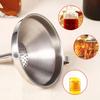 Stainless Steel Funnel, With Detachable Filter, Used For Cooking Oil And Conveying Liquid And Powder, Metal Kitchen Funnel