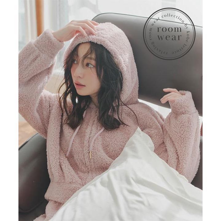 [Kobe Lettuce] [Room Wear] Boa Short Parka, Women's Pajamas, Loungewear, Comfortable, Relaxed, Autumn, Winter, Autumn Clothes, Winter Clothes, Tops,