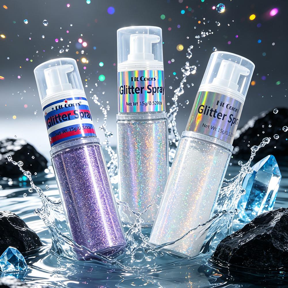 Glitzer Spray Schimmer Highlighter Glow Gesicht Körper Highlight Wasserdicht Langanhaltend Festival Make-up Kosmetik