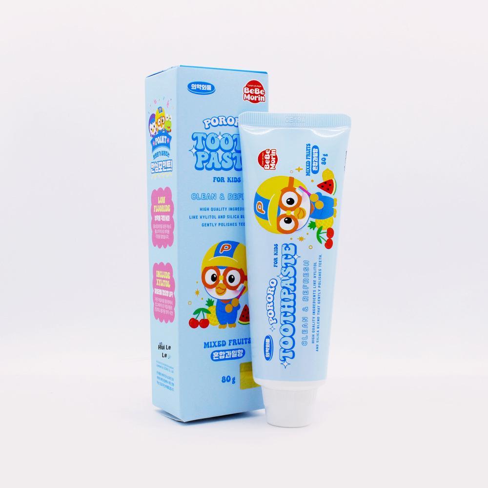 

Дитяча зубна паста Pororo, смак міксу фруктів, 80 г, для дітей від 2 років (Корейський імпорт)
