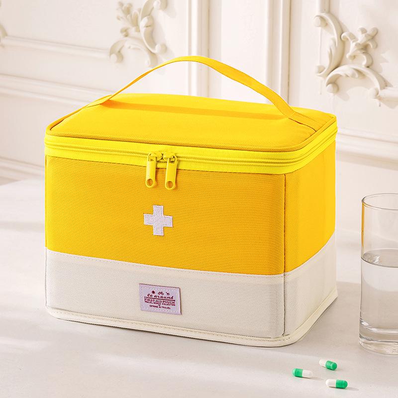 Foldable Large-Capacity Medicine Box: Dustproof & Moisture-Proof First Aid Travel Storage Bag