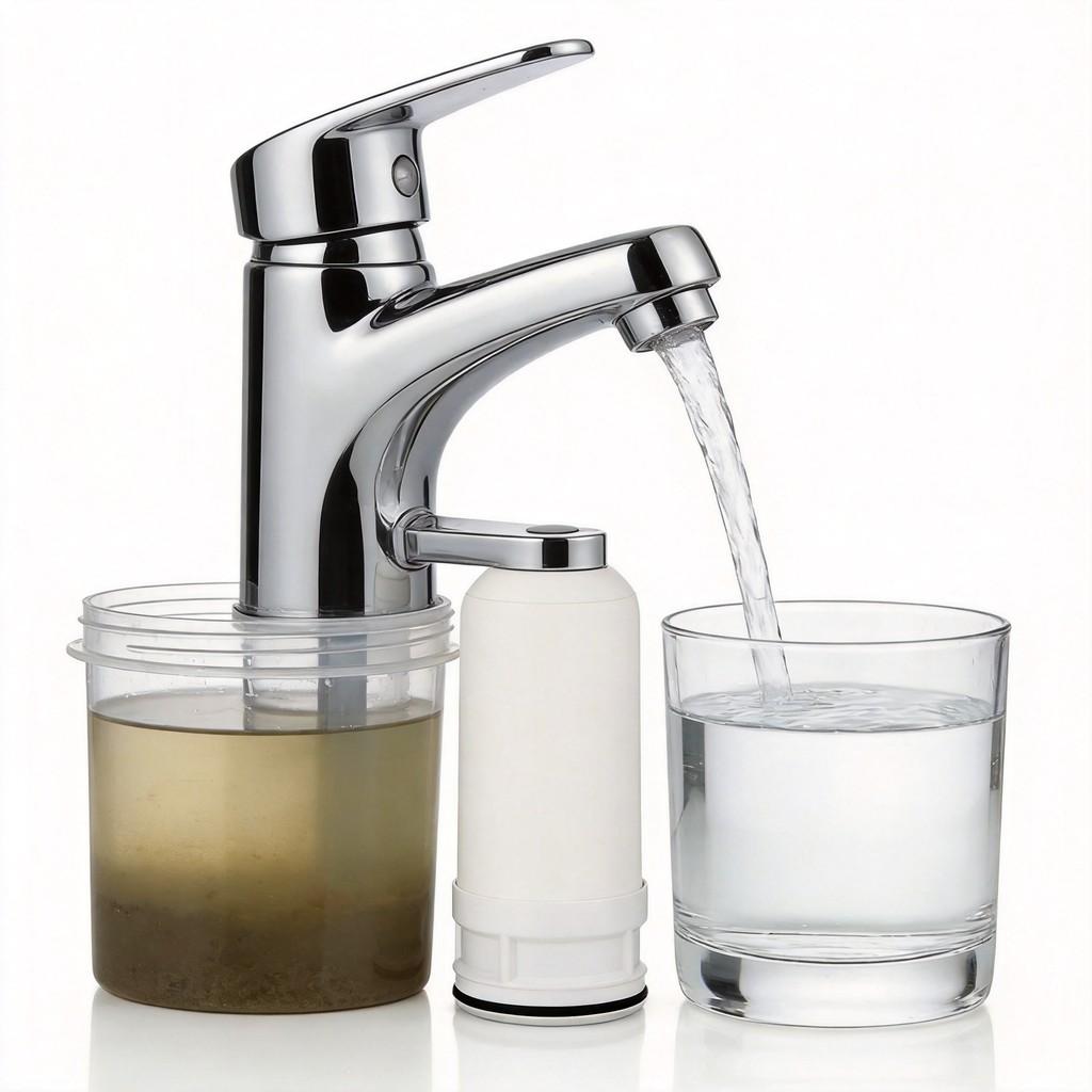 Faucet Water Filter Cartridge With Chlorine Removal For Home Use