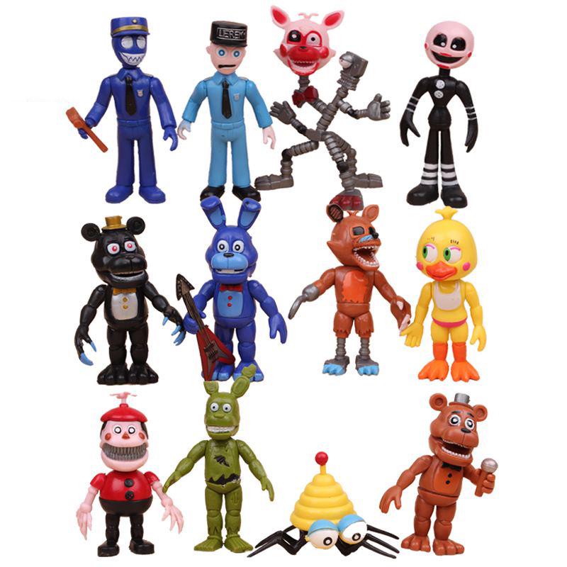 12pcsset 5115cm Five Nights At Freddys Figure Bear Doll Action Figures Toy