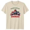 Reading With My Gnomies Christmas Holiday Unisexs TShirt Unisexs Tee Graphic Top