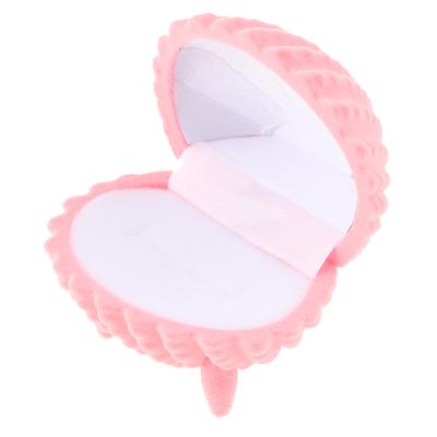 Kabuk Şekli Kadife Kolye Takı Ekran Saklama Kutusu Hediye