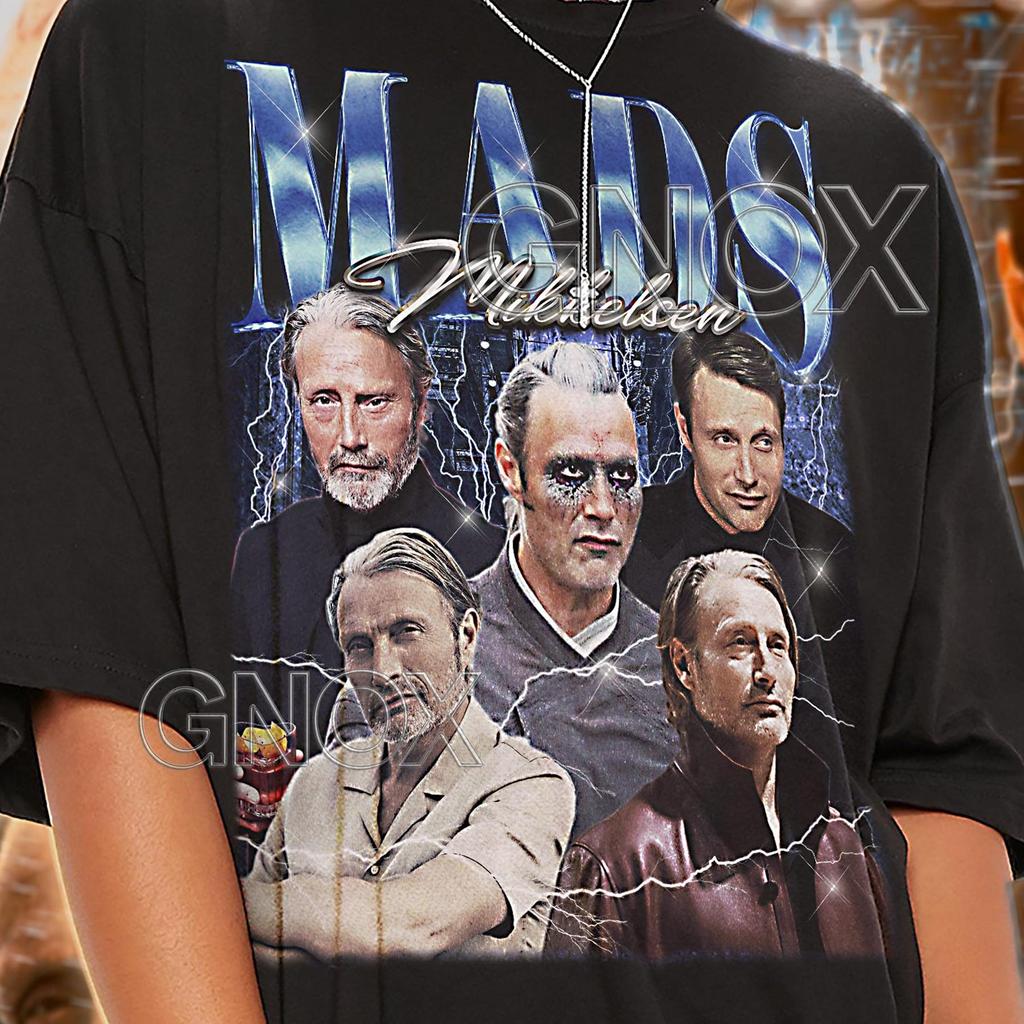 MADS MIKKELSEN Shirt, Mads Mikkelsen Bootleg Tshirt, Mads Mikkelsen Tees, Mads Mikkelsen Retro 90s Sweater, Mads Mikkelsen Merch Gift #saf