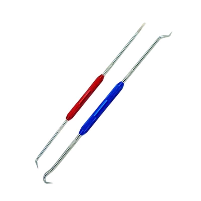

2PCS Automotive Bike Seal Extractors Set Nonslip Grip Alloy Steel Hook For O Rings Gaskets Spring Repair Workshop Tools срібний