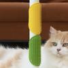 Cepillo rascador para cara de gato Esquina de pared Guante autolimpiante Herramienta de masaje Peine de silicona suave para gatos Dientes Fácil de instalar Depilación de gato para gatito