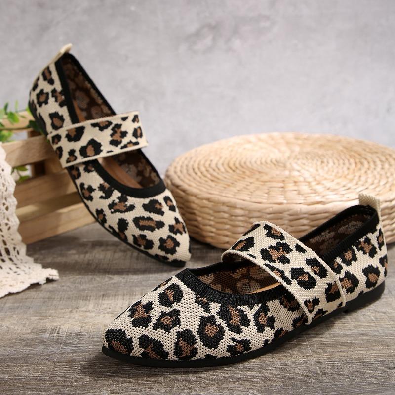 Flat Flying Weave Pointed Shallow Single Shoes Women's Breathable