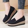 2025 New Women's Thick-soled Platform Women Shoes Flats Sneakers Suede Leather Casual Slip On Flats Heels Creepers Moccasins