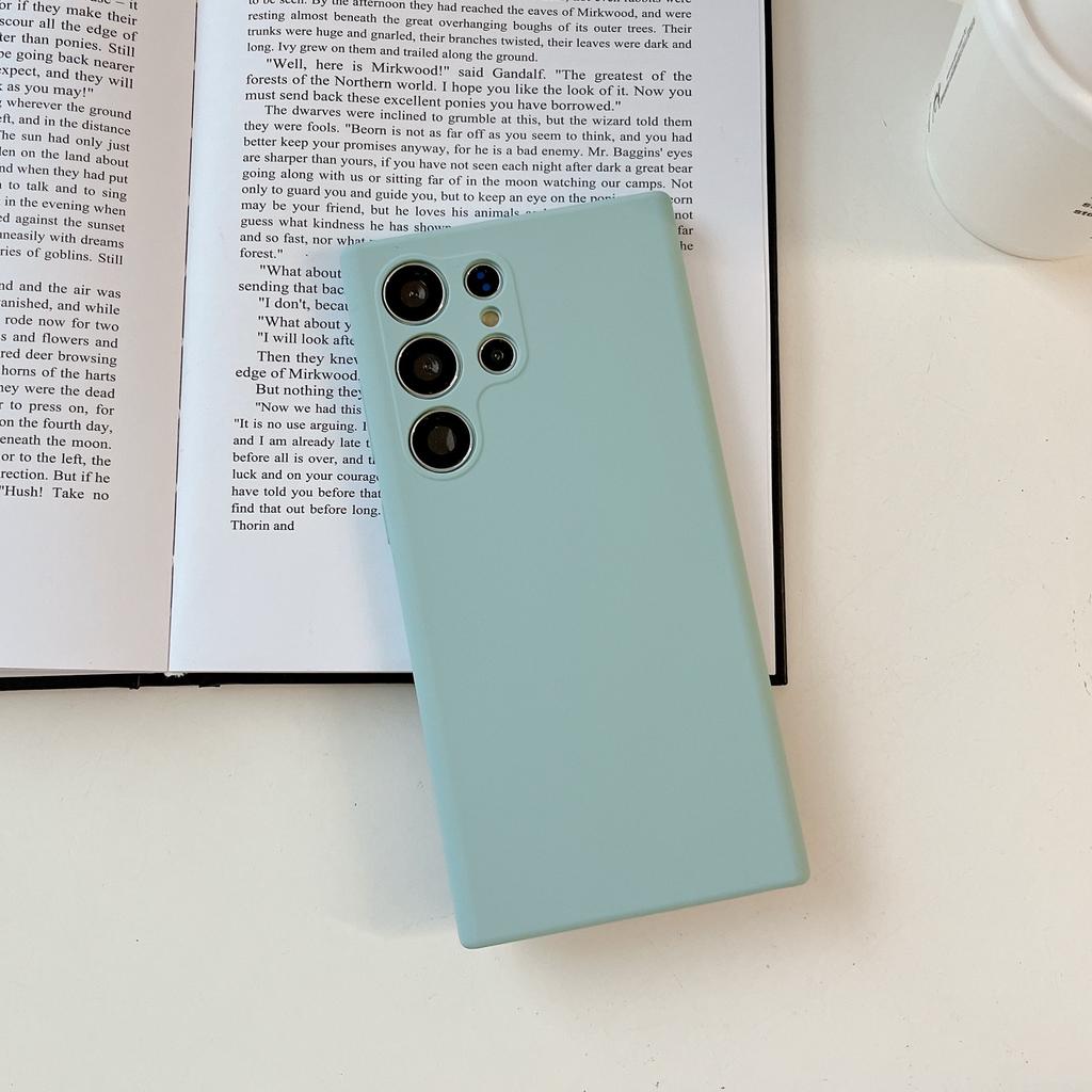 Liquid Silicone Suitable for Samsung S25 Ultra Skin Feeling Simple Mobile Phone Case Samsung S24 Ultra Solid Color Anti Fall Case