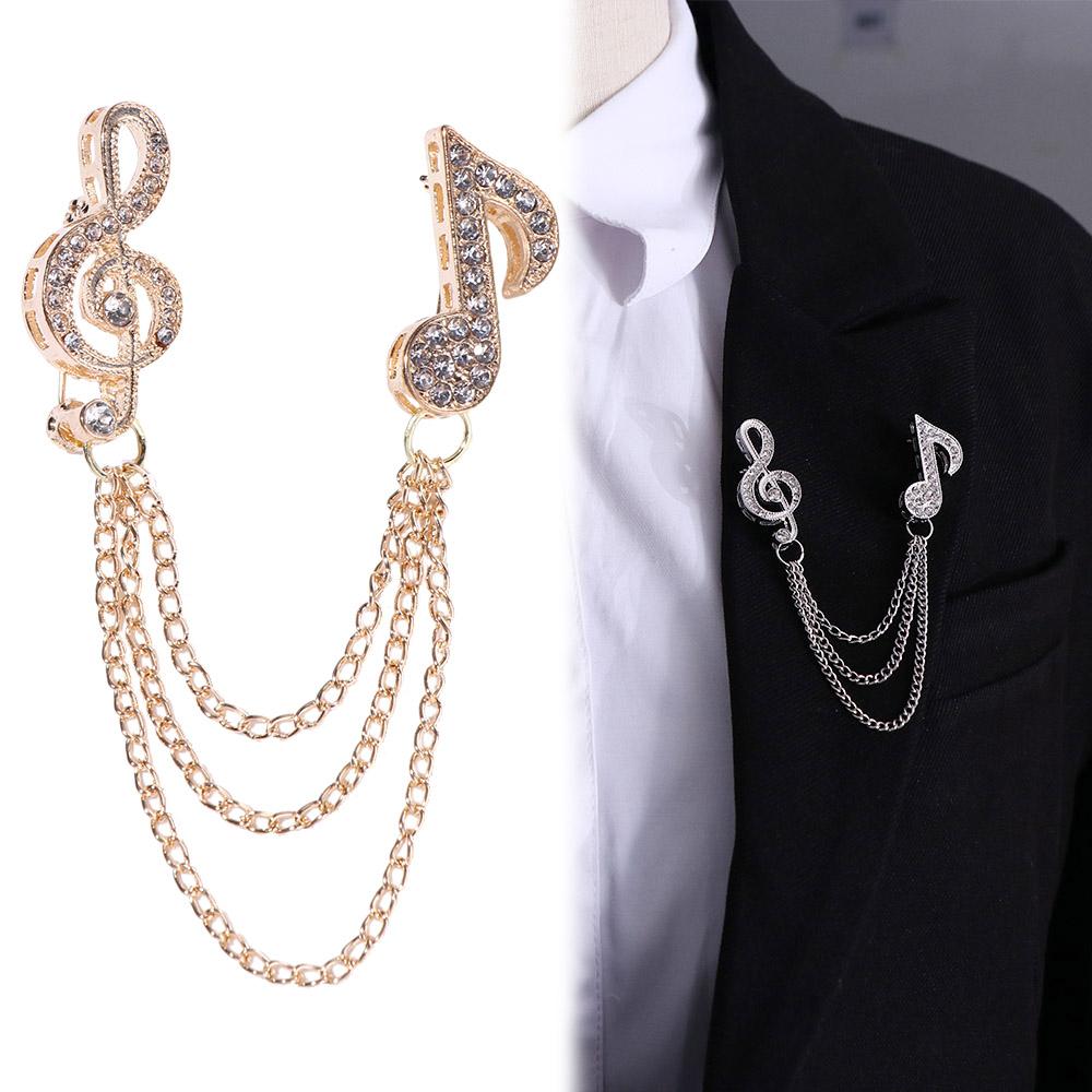 Gifts Zinc Zinc Alloy Clothes Accessories Sweater Coat Collar Pin Korean Style Badge Musical Note Brooch