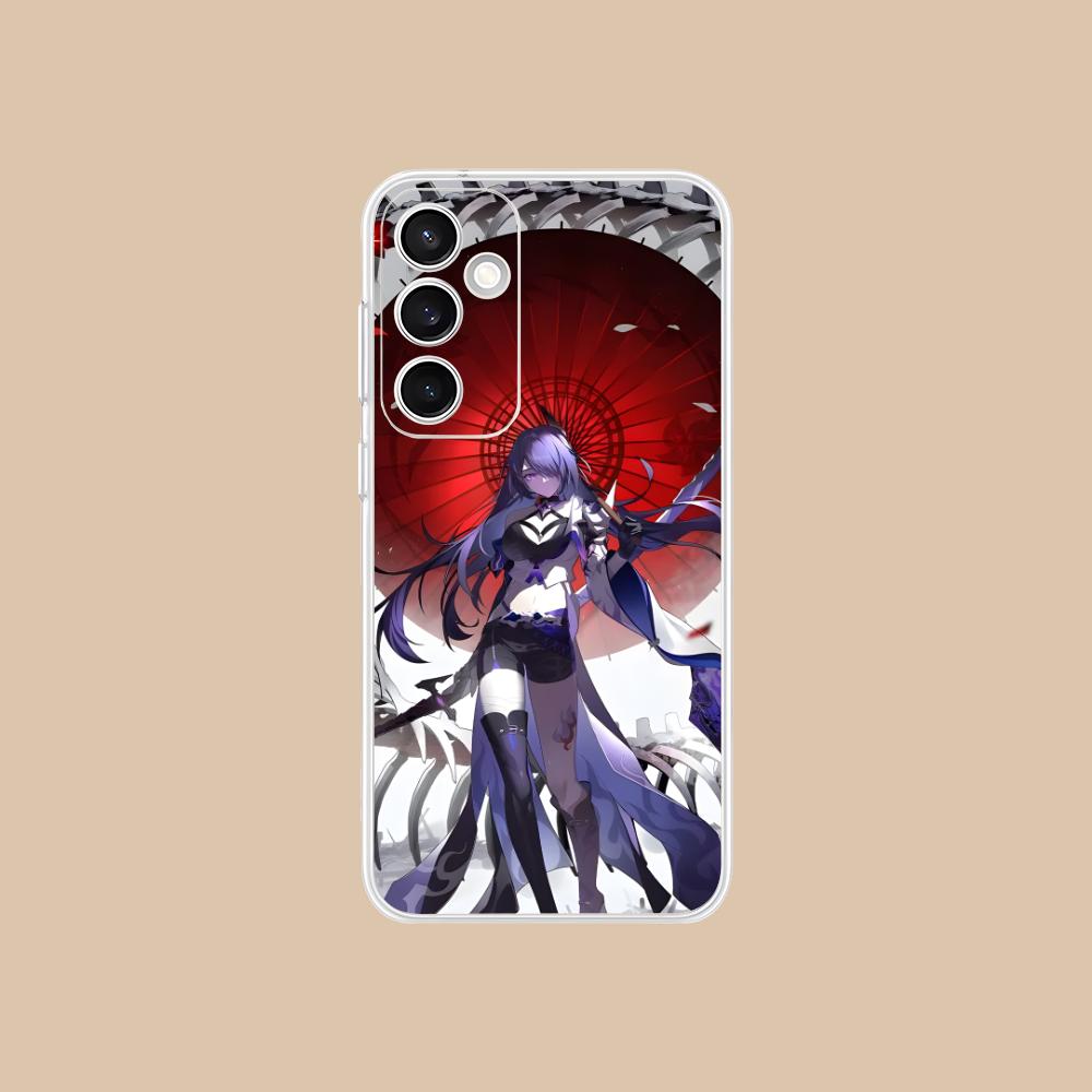 HSR Acheron Clear Mobile Phone Case for Samsung Galaxy S25 S24 S23 S22 S21Plus FE Ultra Colorful Cover