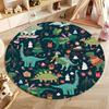 Festive Dinosaur Rug for Playroom or Nursery round carpet for home sofa bedroom, gift