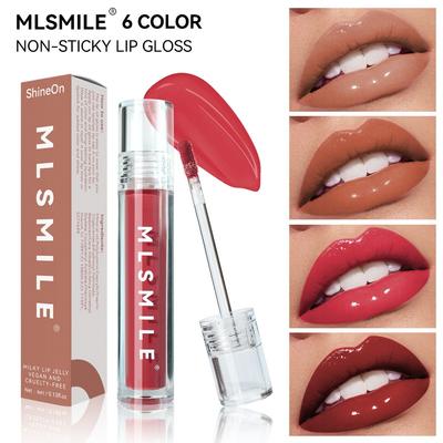 MLSMILE Mirror Glass Lip Glaze Water Light Moisturizing and Moisturizing Liquid Liquid Lipstick Red Water