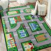 Cute Cartoon Dinosaur Rug for Bedroom Bedroom Playroom Decor for Kids Lovely Dinosaur Animal Pattern Carpet Blue Rug Non-Slip