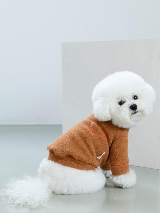 

foreverybari Retro Half Zip Fleece (Camel) M