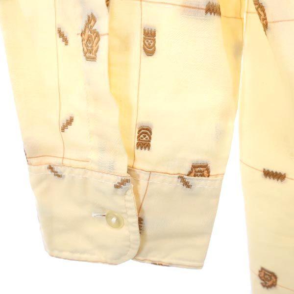 KANDAHAR CLUB 70s Vintage Euro Whole pattern embroidery Long sleeve shirt Men's Used