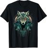 Brand New LIMITED Stunning Nature Wolf Fiery Eyes Art Noveau T-Shirt