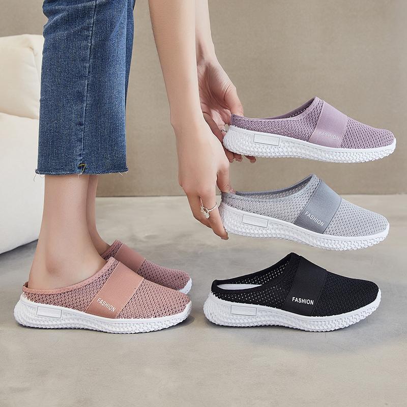 Fashion Women's Shoes Solid Color Mules, Soft Sole Platform Slip On Walking Shoes, Women's Summer Shoes Free Shippiing Shoes