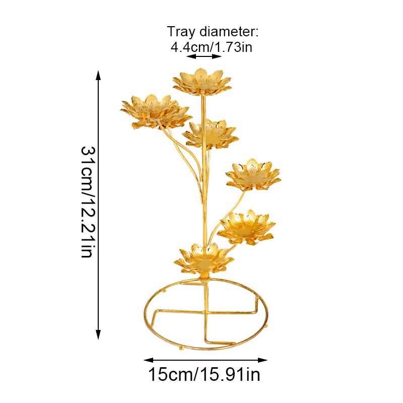 

Металлическая чаша для свечей, лотос, масло, лампа, храмы, буддийские принадлежности
