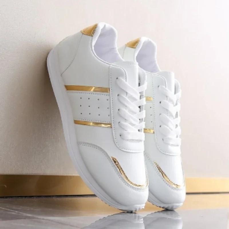 Shoes for Women New Lace Up Women's Vulcanize Shoes Autumn Solid Flat Casual Comfortable Large Size Sports Shoes Zapatos Mujer