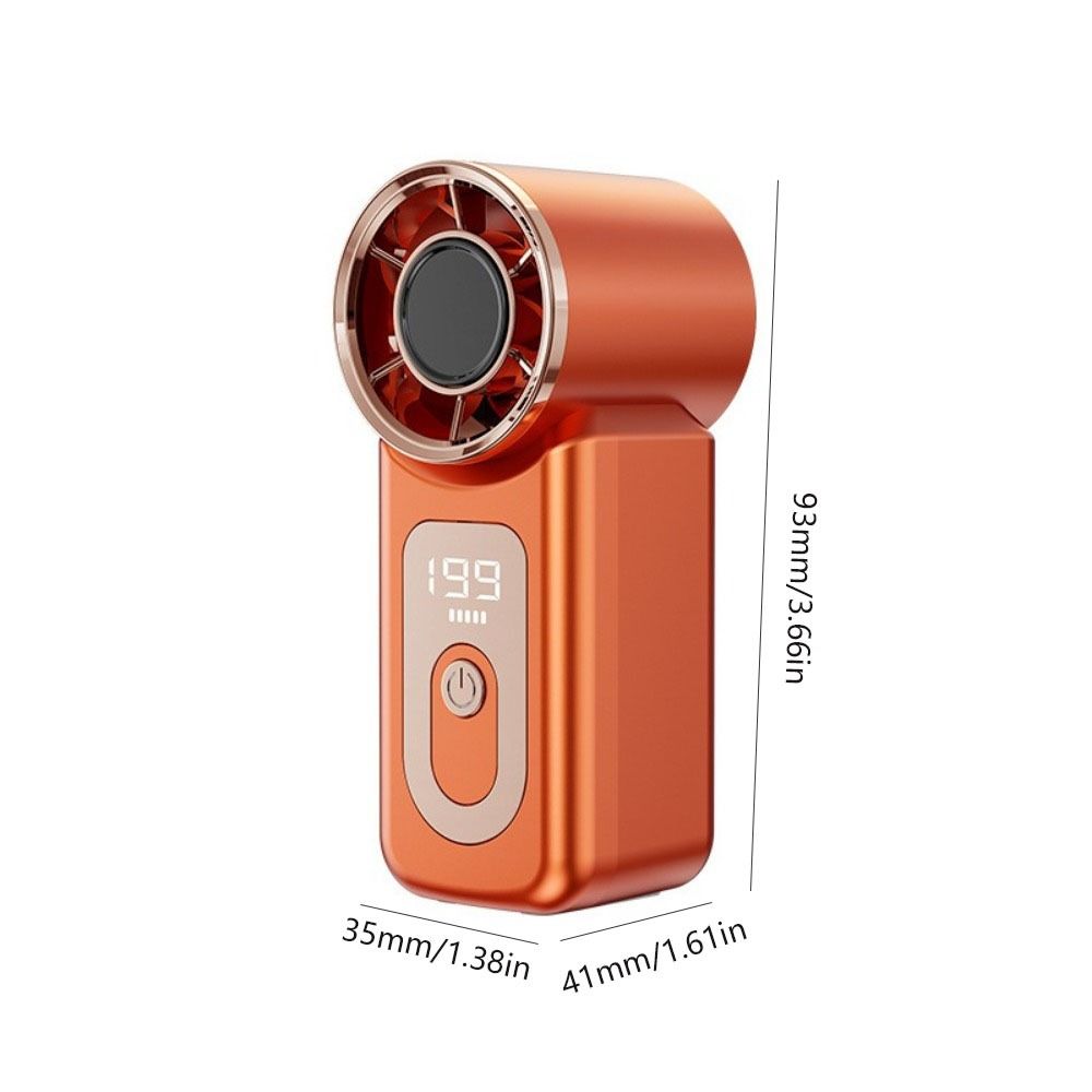 199 Adjustable Gears Handheld Turbo Fan LED Display Small Electric Fan Mini Fan  Summer Cooling