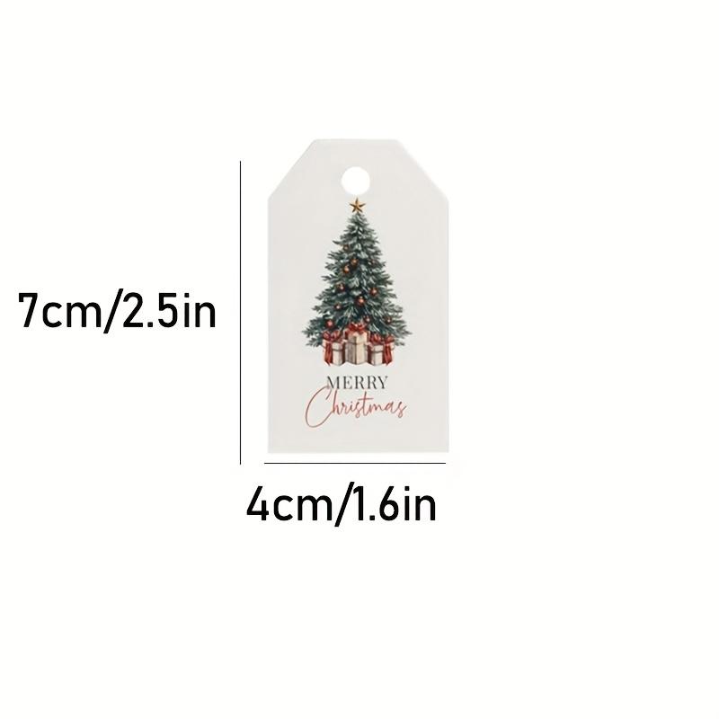 20pcs Christmas Tree Gift Tags with 5m of Twine - Elegant Holiday Hanging Decorations, Festive Greeting Cards for Gift Wrapping