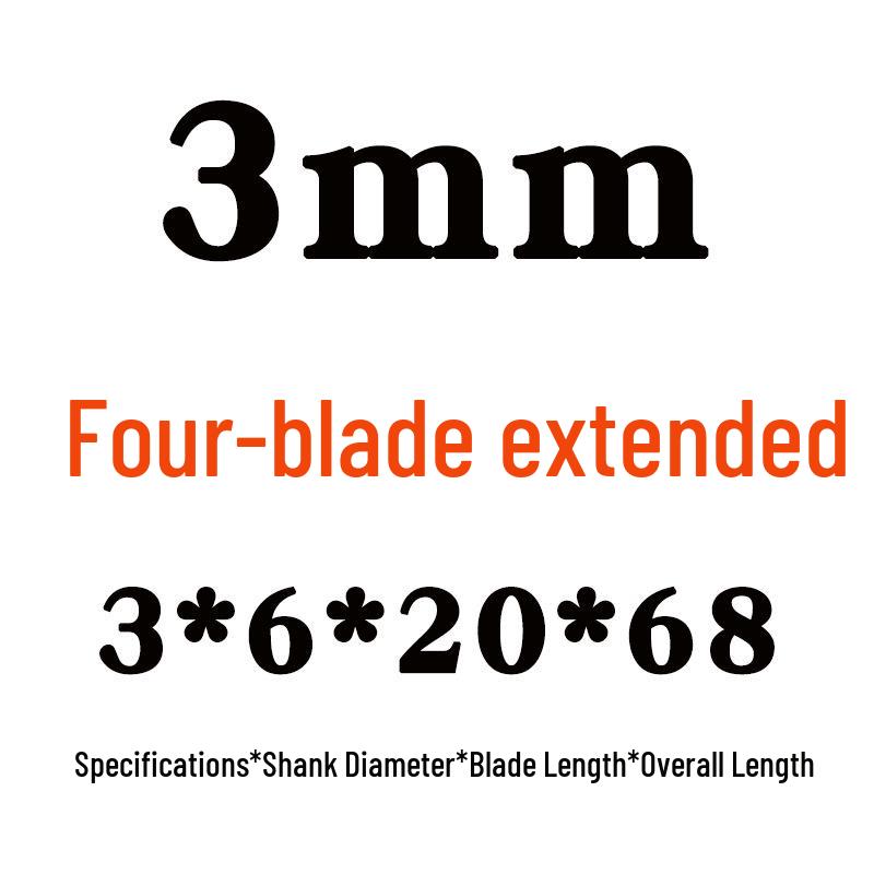 Yihai 3mm Keyway End Mill, 2 & 4 Flutes, HSS 8mm, High-Speed Steel