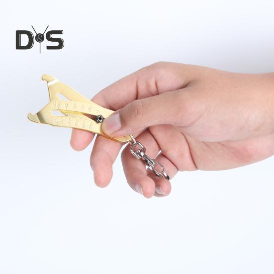 Portable Thread Size Checker Keychain Precision Thread Ruler Precise Nut And Bolt Thread Checker Inch Metric Hexagon Nut Thread Measuring Gauge