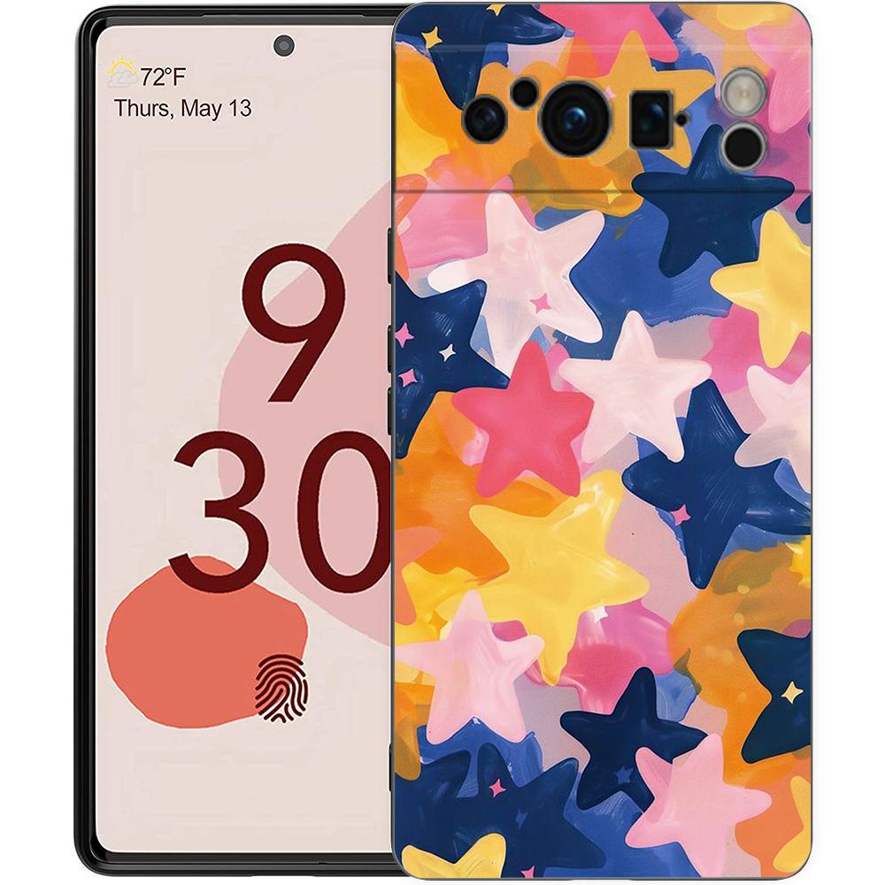 

Чехол для телефона Google Pixel 10 Pro Pixel 9 Pro XL TPU Чехол Pixel 8 Pro 9A 8A 7A 7 6A 6 Pro Мягкая Обложка Цветные Звезды Pixel 8A