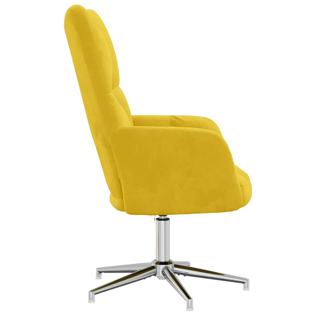 Vidaxl Armchair, Mustard Yellow, Upholstered In Velvet