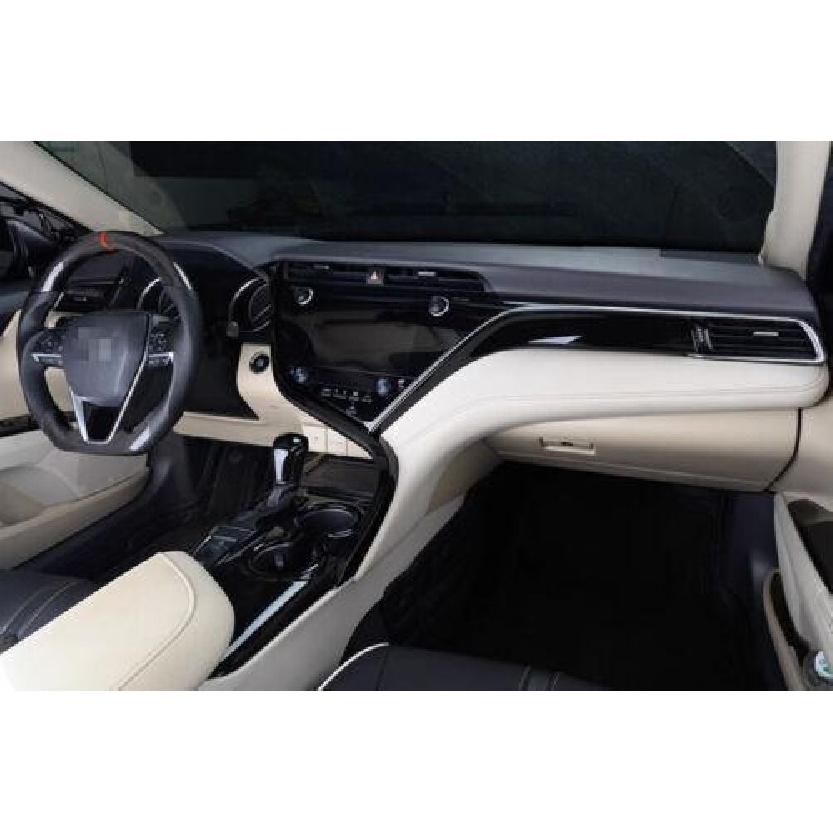 Glossy Black Console AC Left Air Outlet Vent Trim Fit For Toyota Camry 2018-