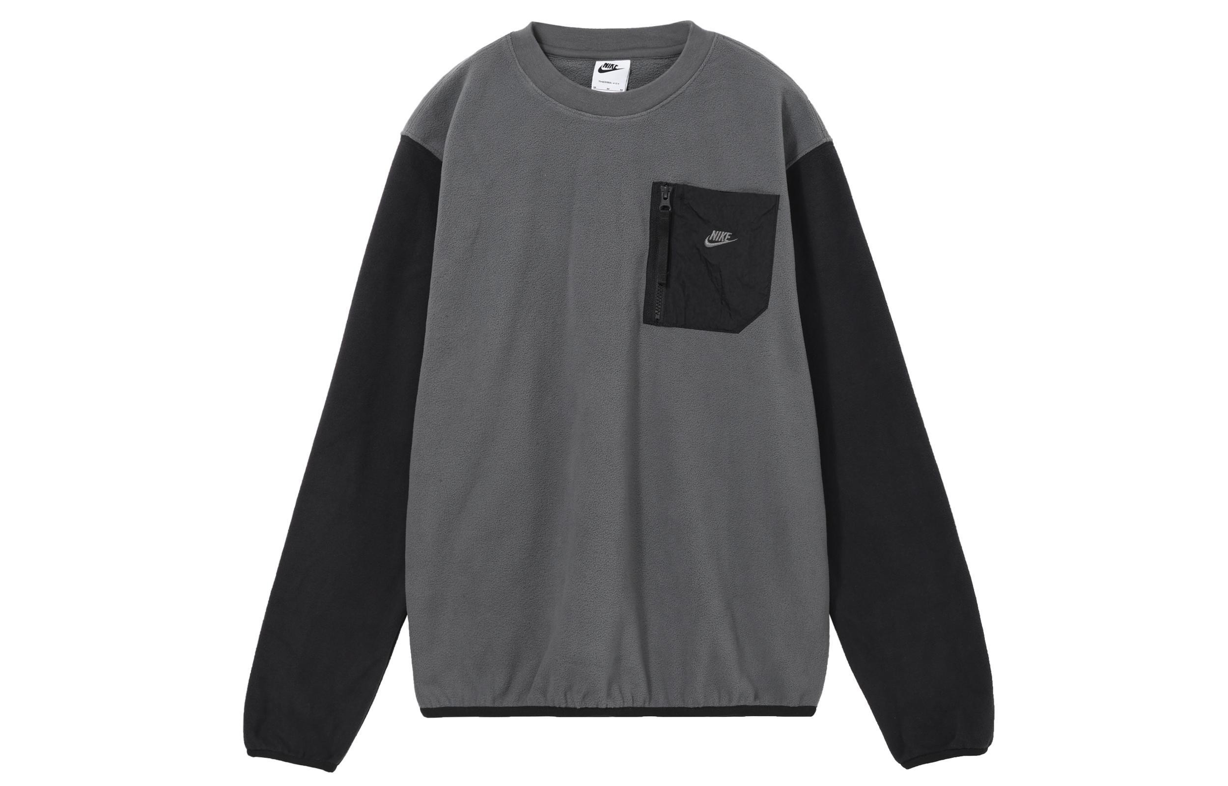Nike Sweatshirts Men s Gray Crew Neck Thickened Regular FD2376-068 XL