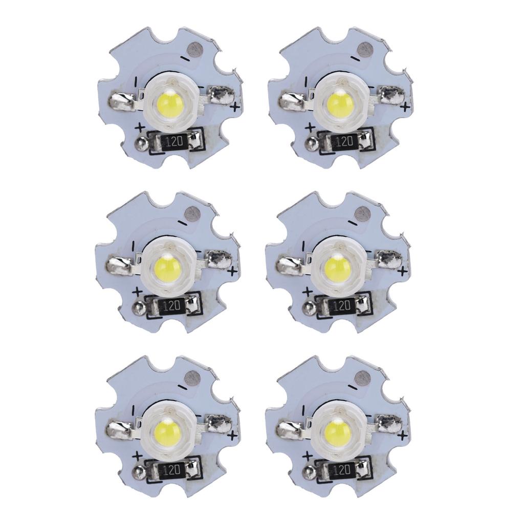 25 stk 0,5W 5V Høy effekt LED Lampeperle Lyskilde Chip med AluminiumplateHvit Lys: 6000?6500K