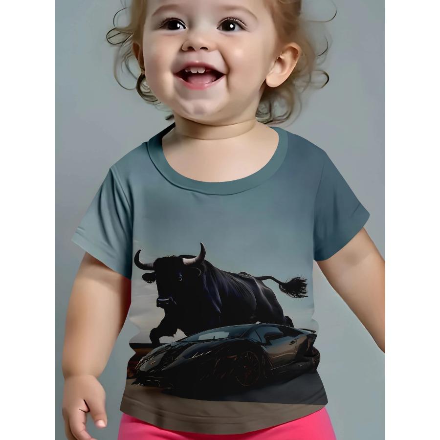 

Cool Street-Style Dog-Themed Trendy Brand Design Summer Lightweight Breathable Everyday Outing Top 170