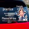 Newbie Female Driver Warning Sticker - Waterproof Windshield Decor