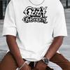 Ozzy Logo Printed T-shirt Heavy Metal Fitness Street Style Men's and Women's Summer Leisure Sports Pure Cotton Short Sleeves